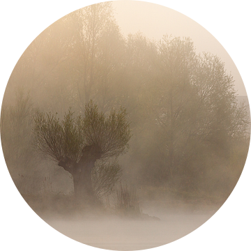 IJssel in de mist van Evert Jan Kip