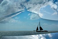 Skûtsje op zee