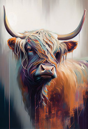 Kleurrijke Schotse Hooglander van But First Framing