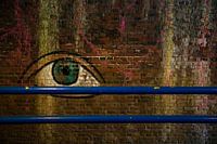 Graffiti onder het treinspoor