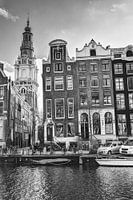 Zuiderkerk Amsterdam Kloveniersburgwal Winter Black and White