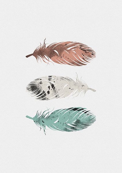 Pastel Feathers by Orara Studio