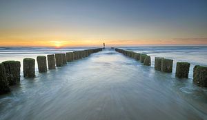 Wellenbrecher an der Küste von Zeeland