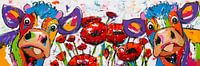 2 Cows and roses | Panorama