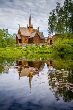 Maihaugen staafkerk in Lillehammer van Hamperium Photography