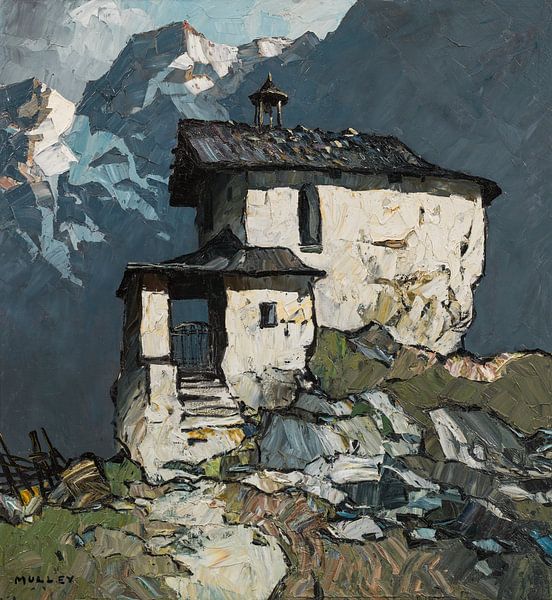Oskar Mulley, Kapelle in den Bergen, um 1932 von Atelier Liesjes