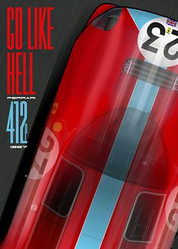 Go like Hell 412P Le Mans 1967 by Theodor Decker