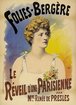 Lucien Baylac - Folies-Bergere, Le Reveil D'une Parisienne Par Mme. Renee De Presles (1894) van Peter Balan