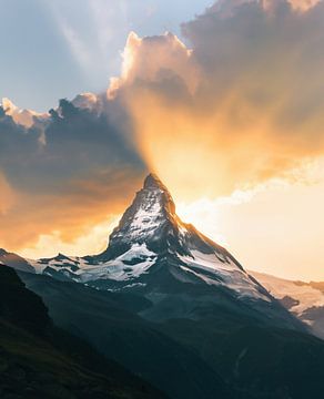 Magisch licht: Alpen bij schemering van fernlichtsicht