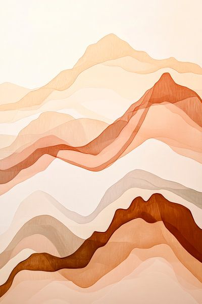 Abstrakte Berge in sanften Farben von Poster Art Shop