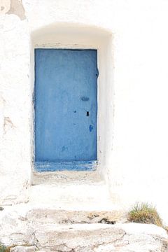 Blau weiße Fassade