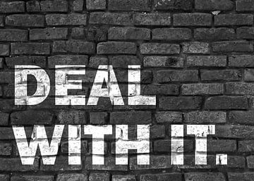 Wall Graffiti Text Design - Deal with it! by KalliDesignShop