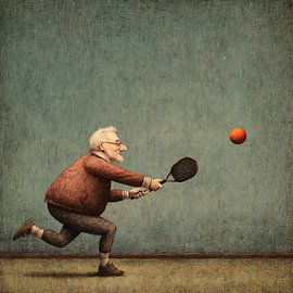 rode padel-bal van Joost Berndes