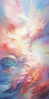 Abstracte zachte kleuren met wolken achtergrond