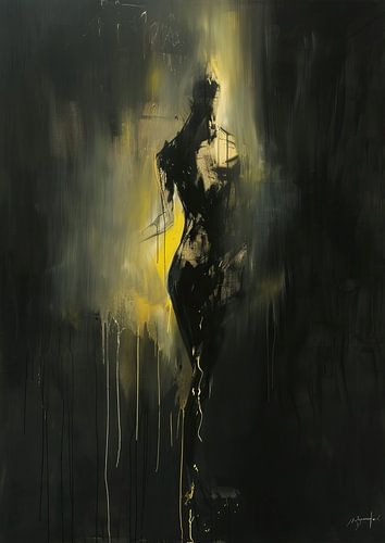 Abstract Mens Schilderij | Shadow's Embrace
