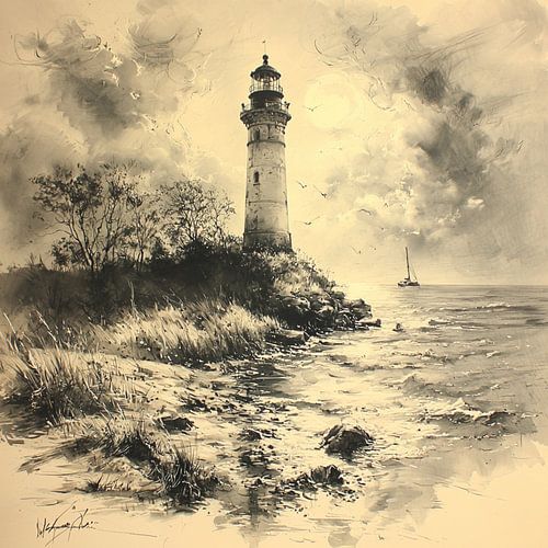 Lighthouse of sketch