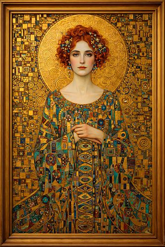 De gouden muze van de art nouveau - ingelijst