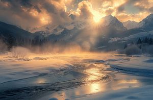 Berge im Morgenlicht