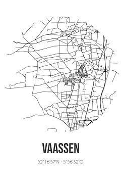 Vaassen (Gelderland) | Landkaart | Zwart-wit van MijnStadsPoster