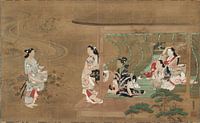 Tamura Suio - Besuch eines Liebhabers von 1000 Schilderijen Miniaturansicht