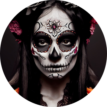 Vrouw in Day of the Dead outfit van Edsard Keuning