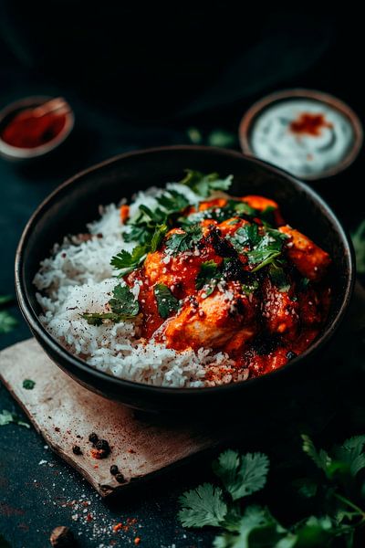 Spicy chicken with rice and herbs by Poster Art Shop