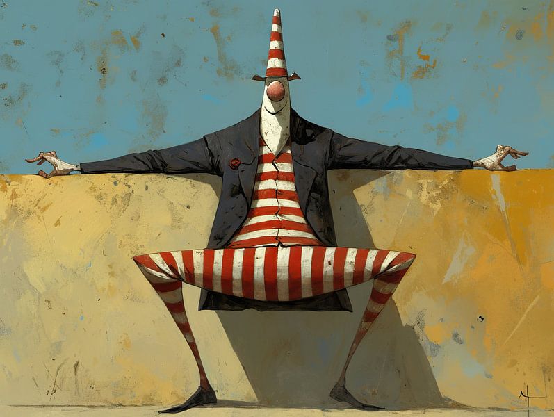 Peinture de clown | Murmures d'un clown oublié par La collection ARTEO