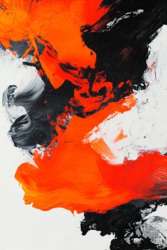 Colour explosion in black and orange by Poster Art Shop