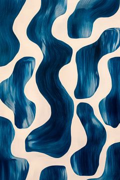 Wave pattern blue by Poster Art Shop
