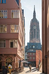 Bendergasse in der Altstadt mit Kaiserdom, Frankfurt