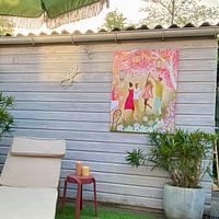 Klantfoto: Tuinfeest Dansen In Dageraad van uta krogmann, op canvas