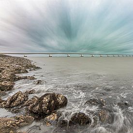Long exposure Zeeland Bridge by Jan Poppe