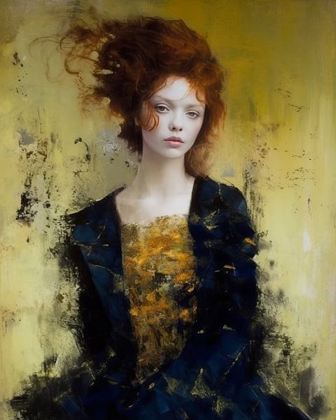Portrait &quot;Un aperçu de l'or&quot; par Carla Van Iersel
