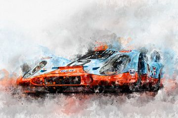 917 Gulf in Le Mans von Theodor Decker