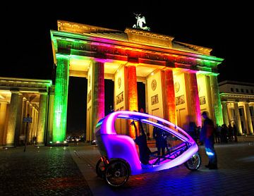 Brandenburg Gate with bicycle taxi