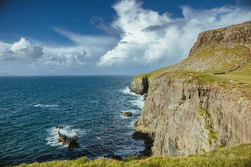 Neist Point in Groot-Brittannië. Panorama Cliffs in Schotland. Isle of Skye Idylle en rust