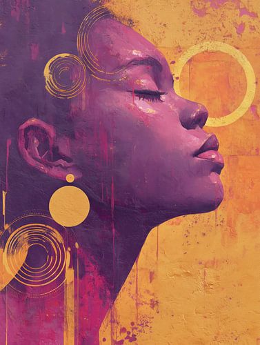 Colour symphony - Contemporary portrait with geometric elements