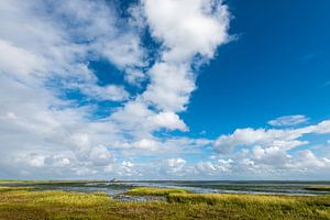 Das Wattenmeer bei Ebbe bei Schiermonnikoog