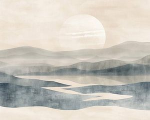 Landschaft Japandi-Formen