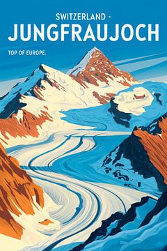 Jungfraujoch, Zwitserland van Poster Art Shop