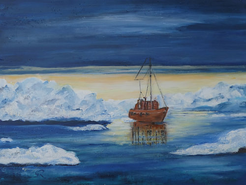 Kutter auf dem Eismeer