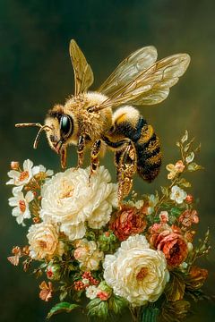 Blüte und Biene von Preet Lambon