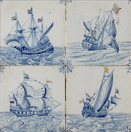 Champ de quatre tuiles avec des navires
