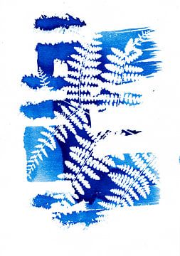 Fougères bleues abstraites sur Lies Praet