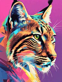 Eurasian Lynx Pop Art