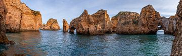 Coast of the Algarve in Portugal by Dennis Eckert