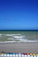 Colored beach cabins Normandie