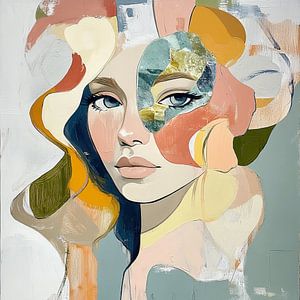 Frau mit Farben