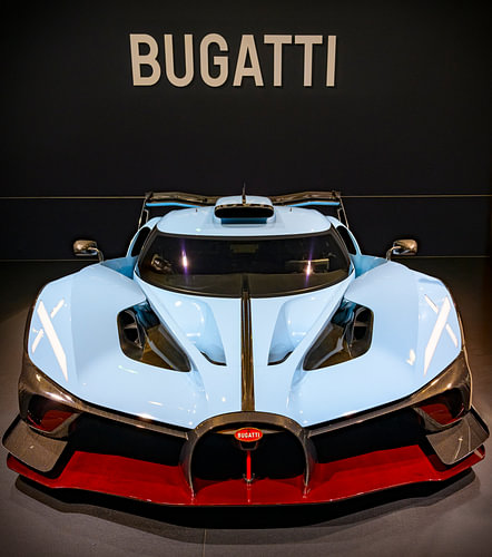 Bugatti Bolide sportwagen voor op het circuit