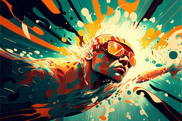 Triathlon swimmer by Zeger Knops